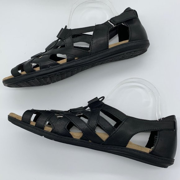 Women's Black Gladiator Sandals - Picture 2 of 7